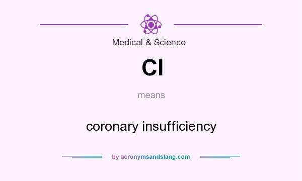 What does Cl mean? It stands for coronary insufficiency