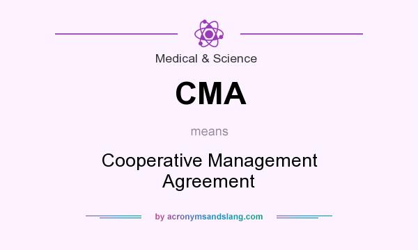 What does CMA mean? It stands for Cooperative Management Agreement