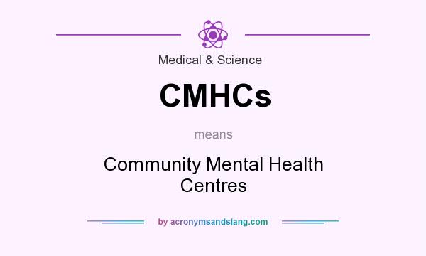 What does CMHCs mean? It stands for Community Mental Health Centres