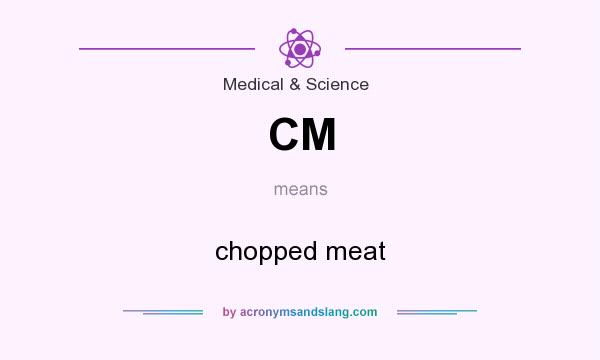 What does CM mean? It stands for chopped meat