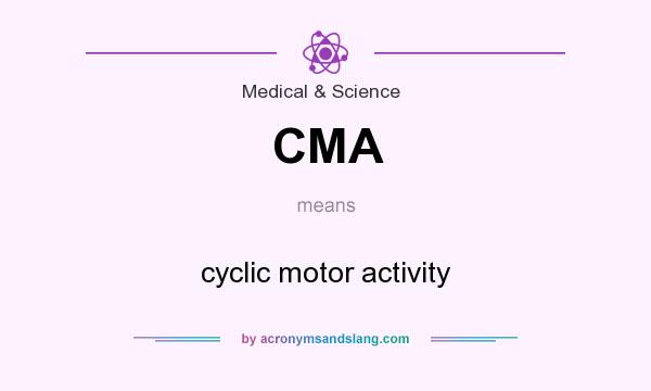 What does CMA mean? It stands for cyclic motor activity