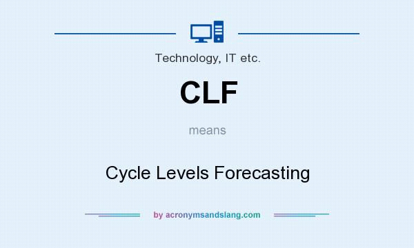 What does CLF mean? It stands for Cycle Levels Forecasting