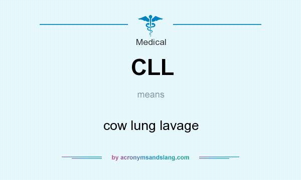 What does CLL mean? It stands for cow lung lavage