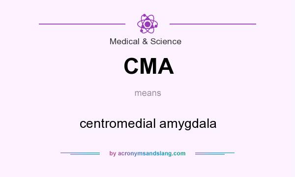 What does CMA mean? It stands for centromedial amygdala