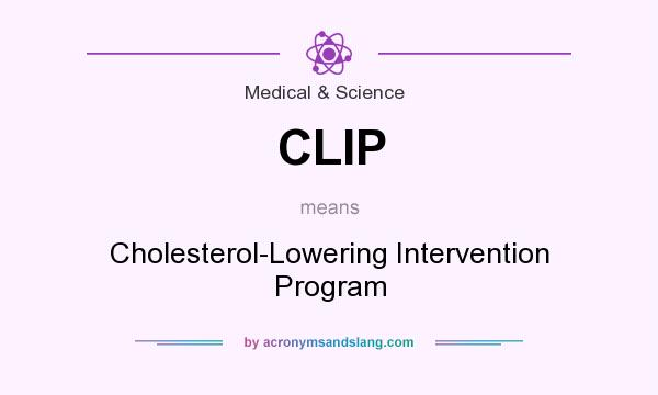 What does CLIP mean? It stands for Cholesterol-Lowering Intervention Program