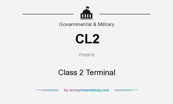 What does CL2 mean? It stands for Class 2 Terminal