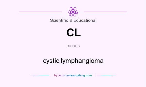 What does CL mean? It stands for cystic lymphangioma