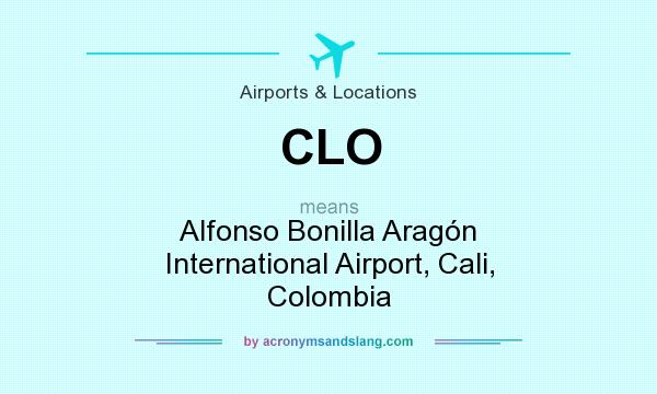 What does CLO mean? It stands for Alfonso Bonilla Aragón International Airport, Cali, Colombia