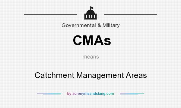 What does CMAs mean? It stands for Catchment Management Areas