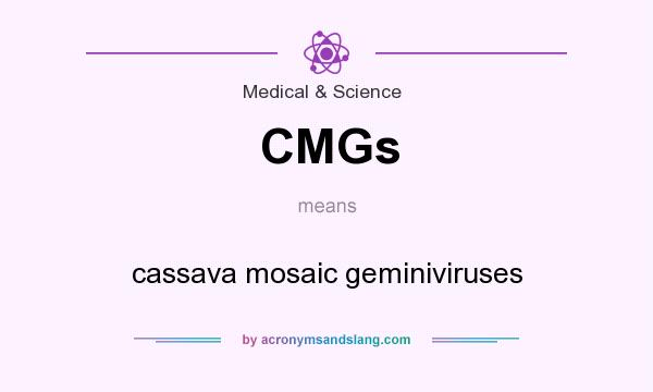 What does CMGs mean? It stands for cassava mosaic geminiviruses
