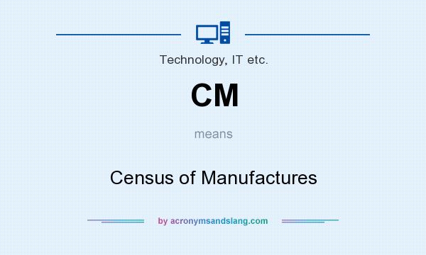 What does CM mean? It stands for Census of Manufactures