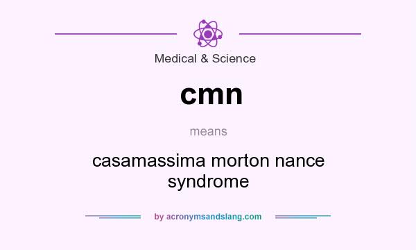 What does cmn mean? It stands for casamassima morton nance syndrome