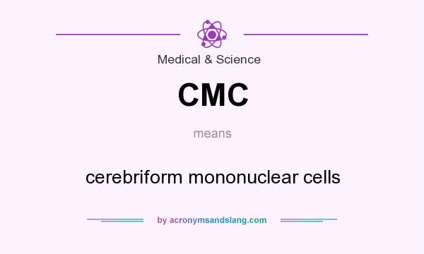 What does CMC mean? It stands for cerebriform mononuclear cells