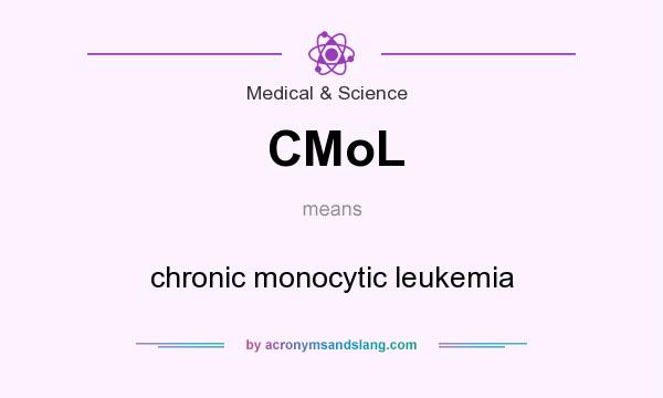 What does CMoL mean? It stands for chronic monocytic leukemia
