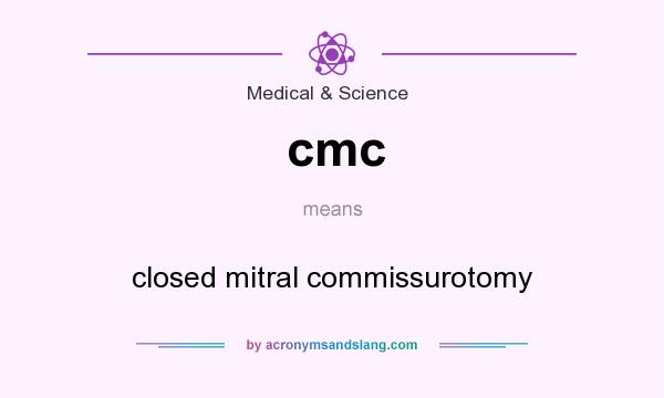 What does cmc mean? It stands for closed mitral commissurotomy