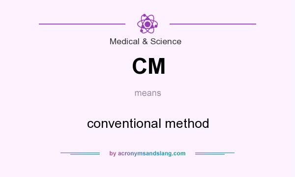 What does CM mean? It stands for conventional method