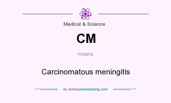 What does CM mean? It stands for Carcinomatous meningitis