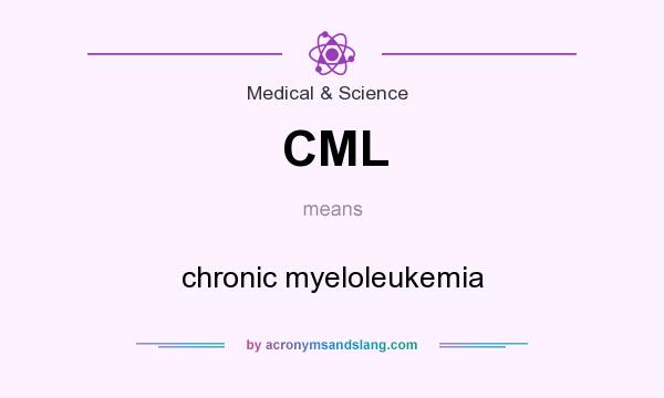 What does CML mean? It stands for chronic myeloleukemia