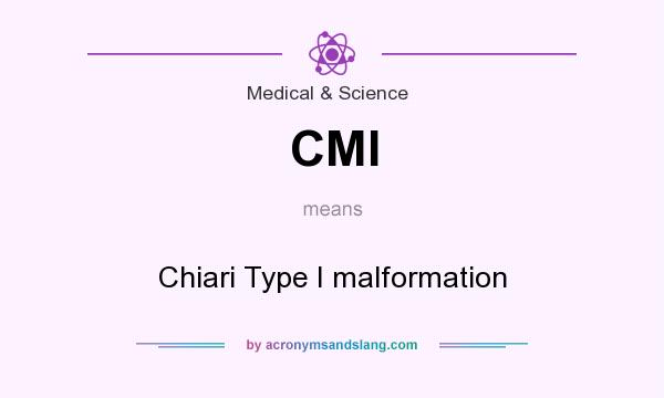 What does CMI mean? It stands for Chiari Type I malformation
