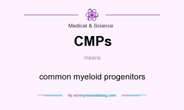 What does CMPs mean? It stands for common myeloid progenitors