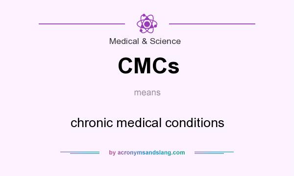 What does CMCs mean? It stands for chronic medical conditions