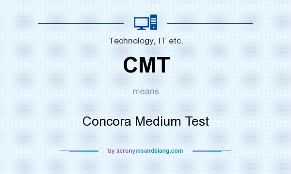 What does CMT mean? It stands for Concora Medium Test