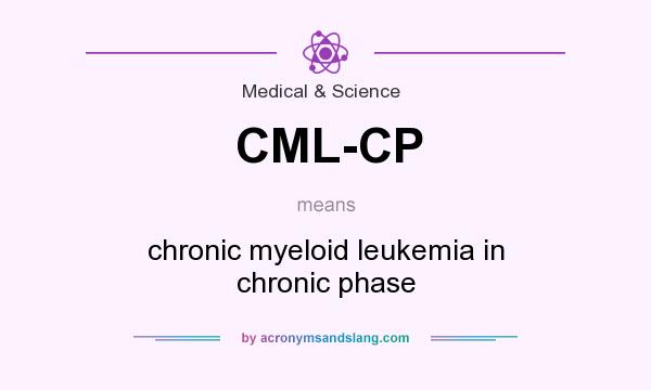 What does CML-CP mean? It stands for chronic myeloid leukemia in chronic phase