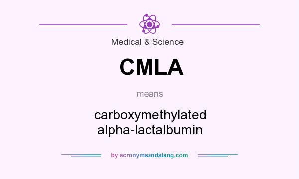 What does CMLA mean? It stands for carboxymethylated alpha-lactalbumin