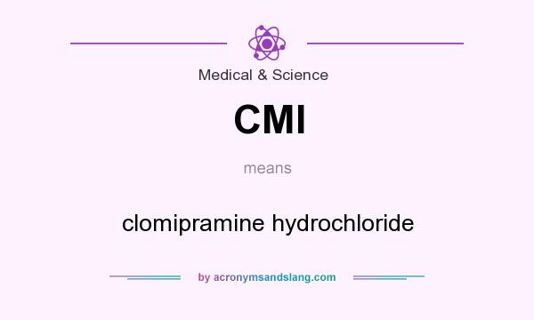 What does CMI mean? It stands for clomipramine hydrochloride