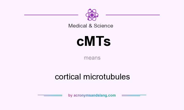 What does cMTs mean? It stands for cortical microtubules