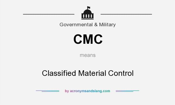 What does CMC mean? It stands for Classified Material Control