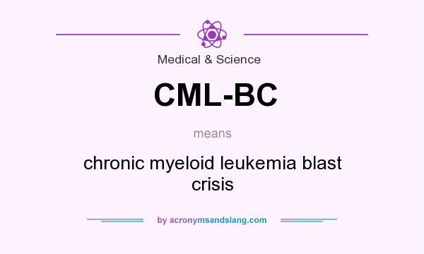 What does CML-BC mean? It stands for chronic myeloid leukemia blast crisis