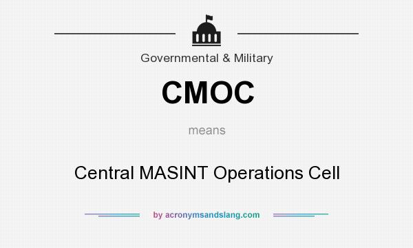 What does CMOC mean? It stands for Central MASINT Operations Cell