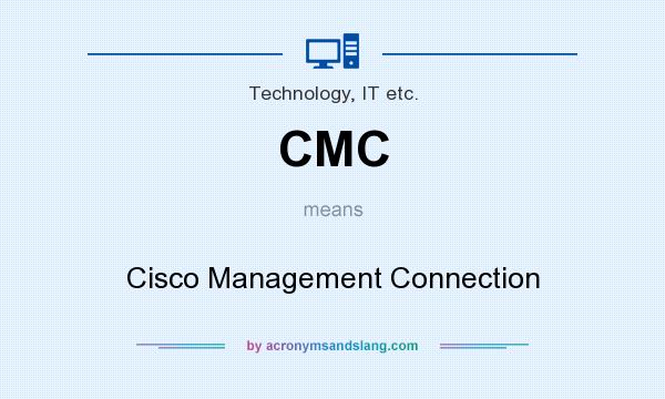 What does CMC mean? It stands for Cisco Management Connection
