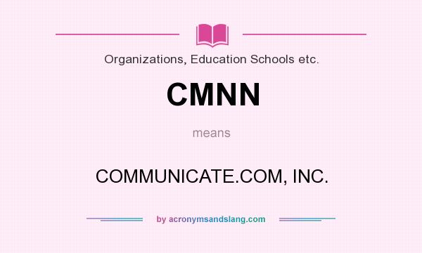 What does CMNN mean? It stands for COMMUNICATE.COM, INC.