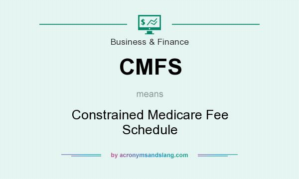 What does CMFS mean? It stands for Constrained Medicare Fee Schedule