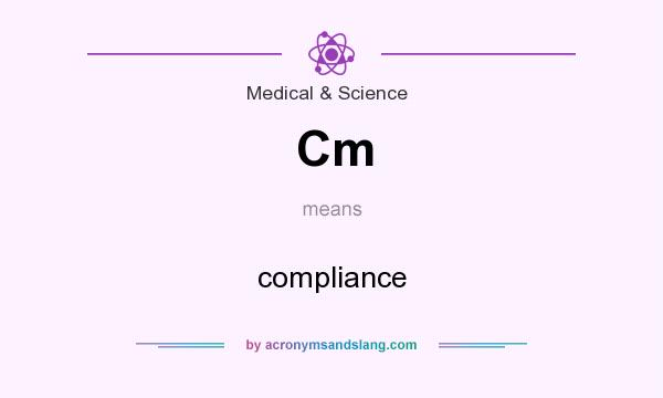 What does Cm mean? It stands for compliance