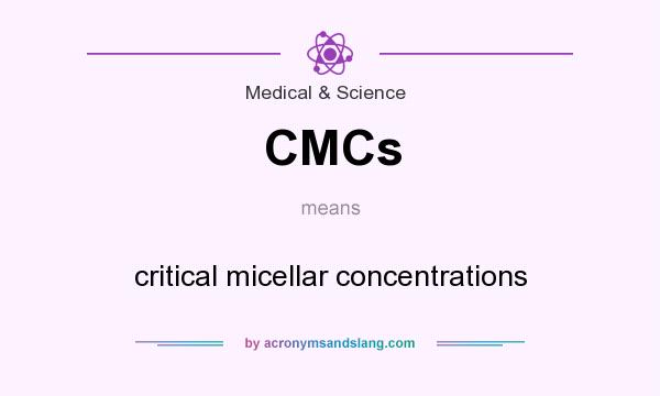 What does CMCs mean? It stands for critical micellar concentrations