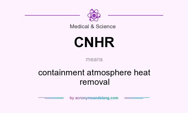 What does CNHR mean? It stands for containment atmosphere heat removal