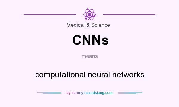 What does CNNs mean? It stands for computational neural networks