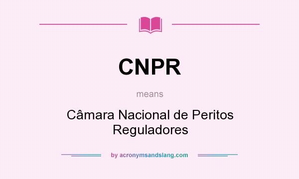 What does CNPR mean? It stands for Câmara Nacional de Peritos Reguladores