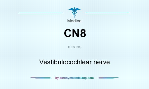 What does CN8 mean? It stands for Vestibulocochlear nerve
