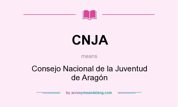 What does CNJA mean? It stands for Consejo Nacional de la Juventud de Aragón