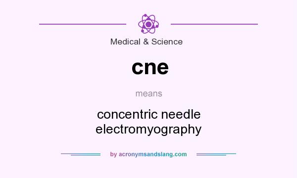 What does cne mean? It stands for concentric needle electromyography