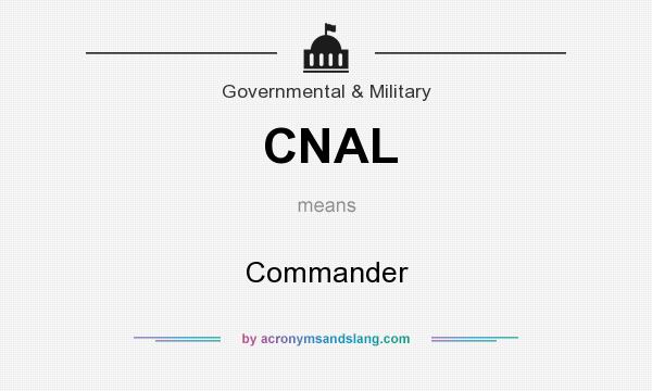 What does CNAL mean? It stands for Commander