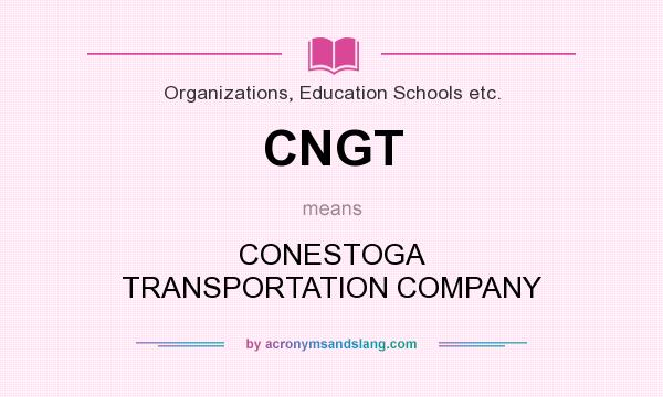 What does CNGT mean? It stands for CONESTOGA TRANSPORTATION COMPANY