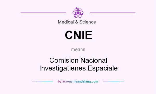 What does CNIE mean? It stands for Comision Nacional Investigatienes Espaciale