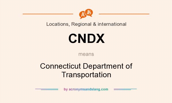 What does CNDX mean? It stands for Connecticut Department of Transportation