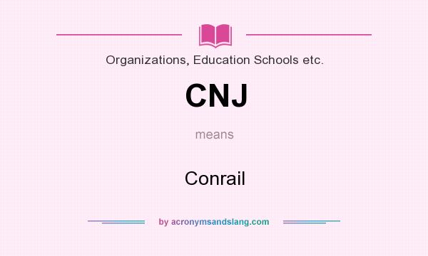 What does CNJ mean? It stands for Conrail