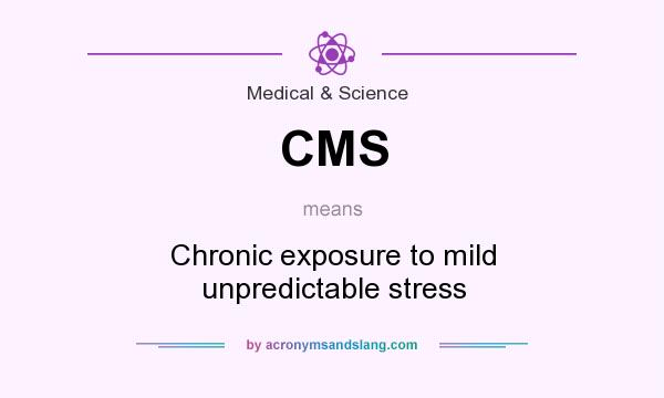 What does CMS mean? It stands for Chronic exposure to mild unpredictable stress